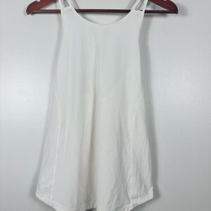 Lululemon Go For Double Tank Strappy Back in White. Sz 6